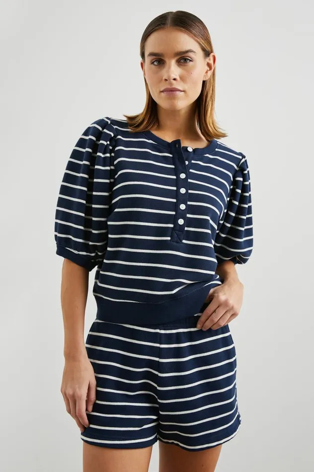 Rails Sweaters Women DOM SWEATSHIRT Navy White Stripe