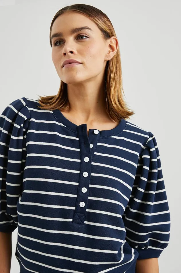 Rails Sweaters Women DOM SWEATSHIRT Navy White Stripe
