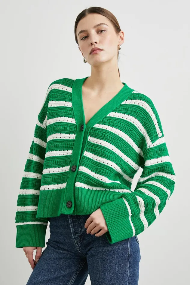 Rails Sweaters Women GENEVA CARDIGAN Kelly Stripe