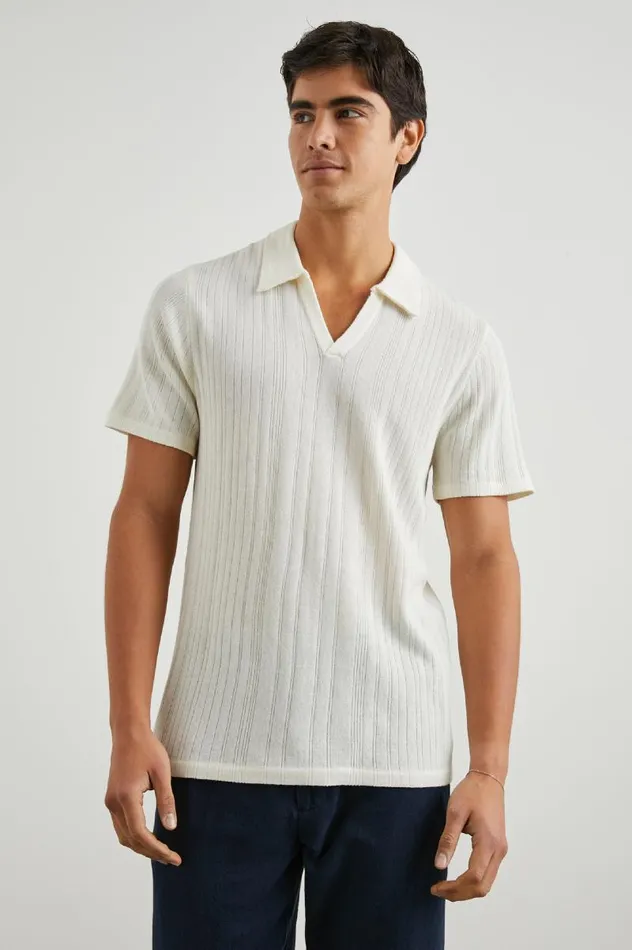 Rails TShirts and Thermals Men ETANNE POLO SHIRT Ecru