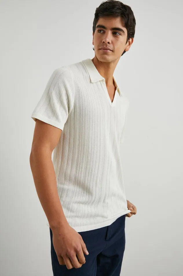 Rails TShirts and Thermals Men ETANNE POLO SHIRT Ecru