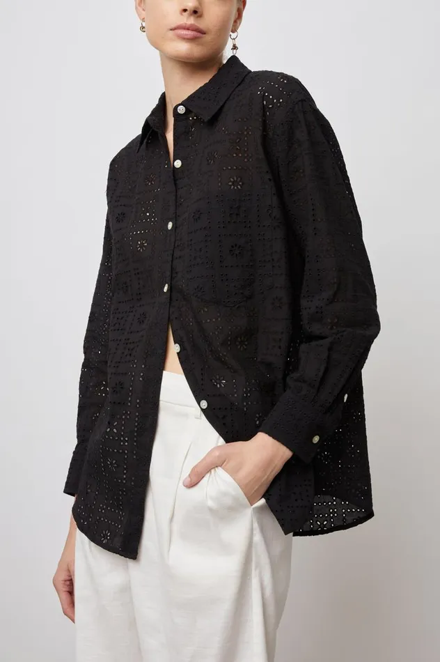 Rails Tops Women ARLO SHIRT Black Sea Eyelet
