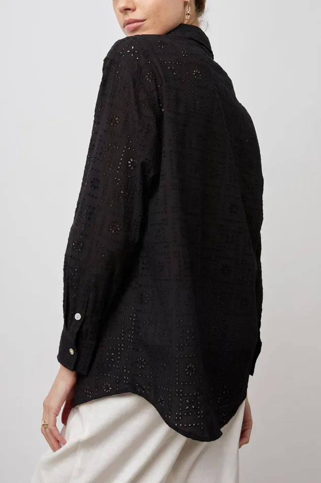 Rails Tops Women ARLO SHIRT Black Sea Eyelet