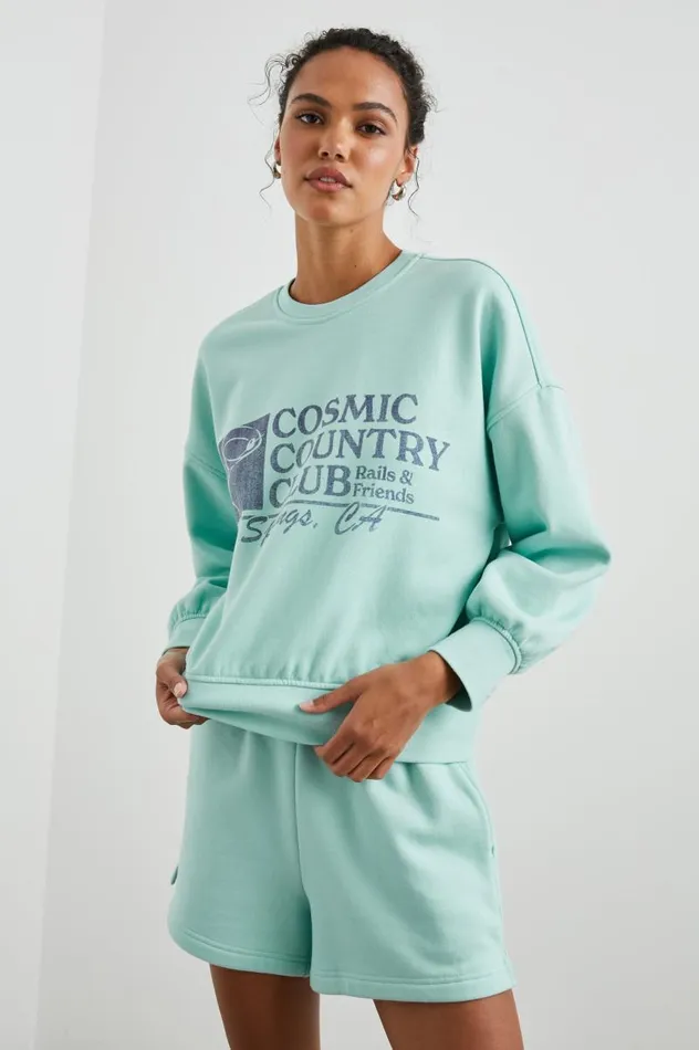 Rails Tops Women FAVORITE SWEATSHIRT Mint Cosmic Country Club