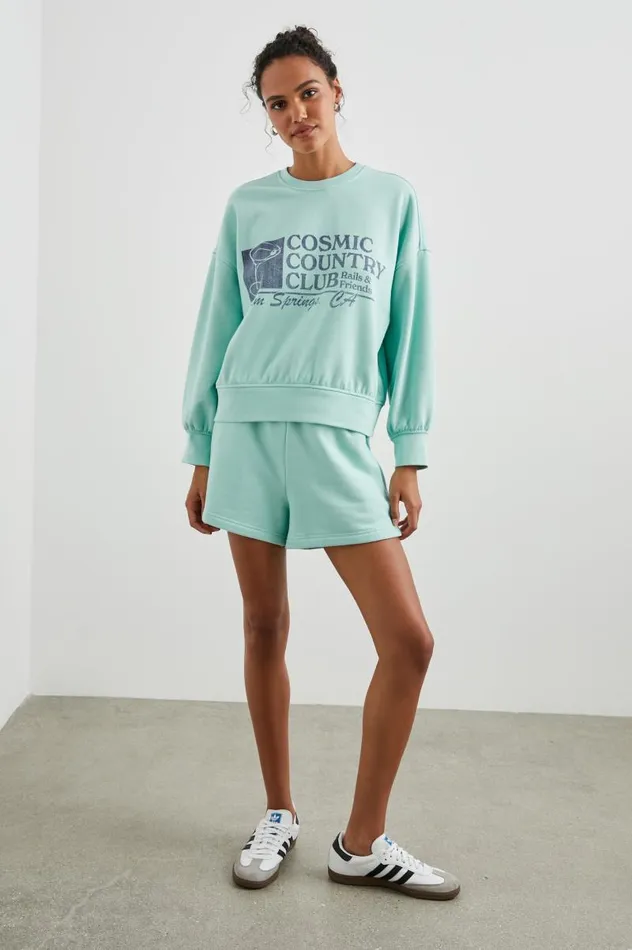 Rails Tops Women FAVORITE SWEATSHIRT Mint Cosmic Country Club