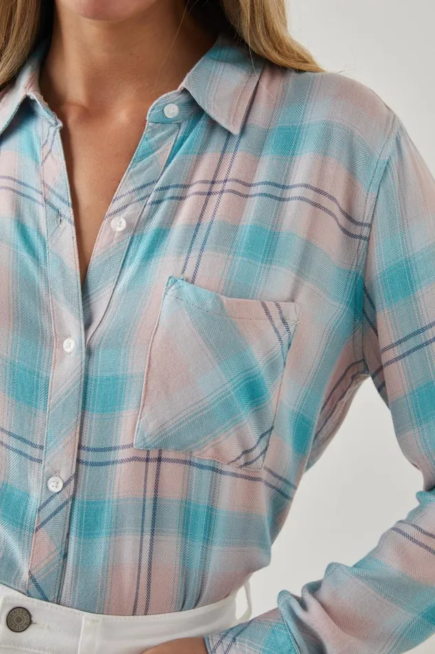 Rails Tops Women HUNTER SHIRT Blue Dawn