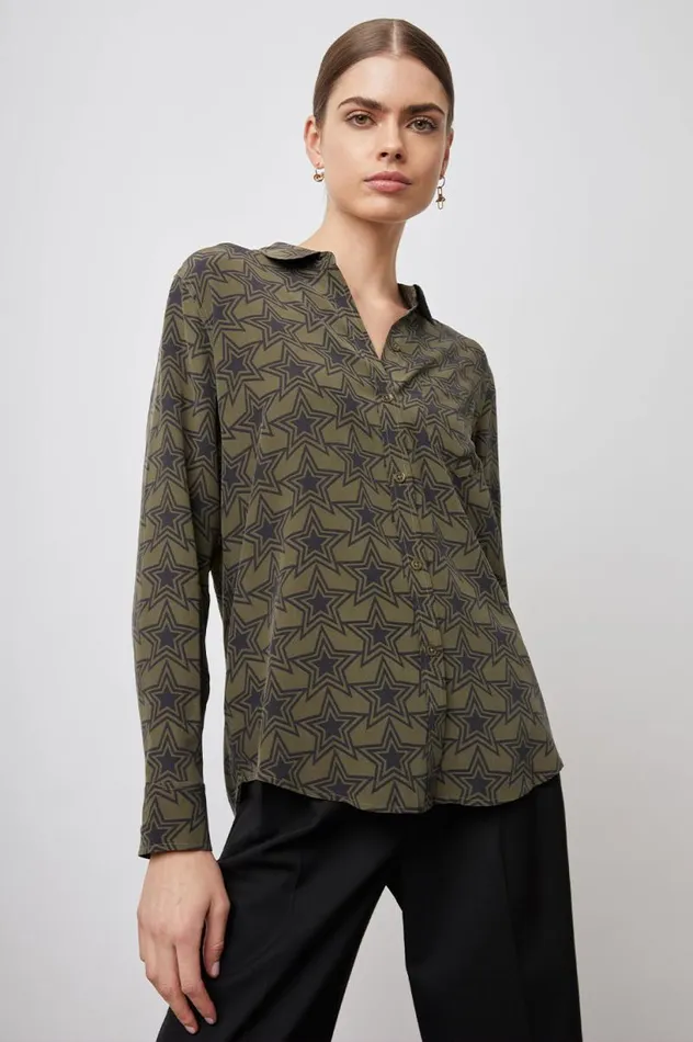 Rails Tops Women KATE SHIRT Olive Stargaze