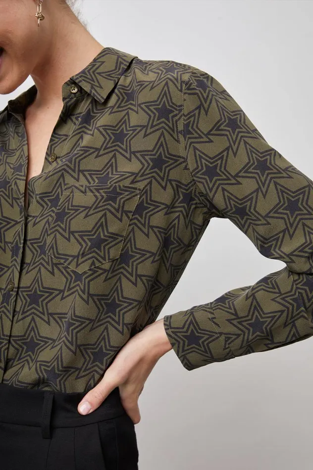 Rails Tops Women KATE SHIRT Olive Stargaze