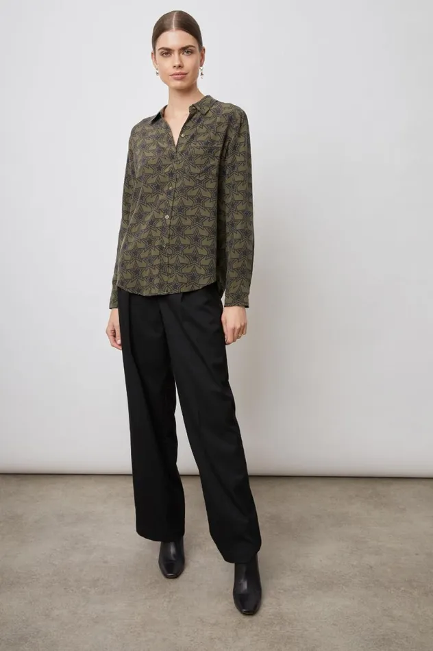 Rails Tops Women KATE SHIRT Olive Stargaze