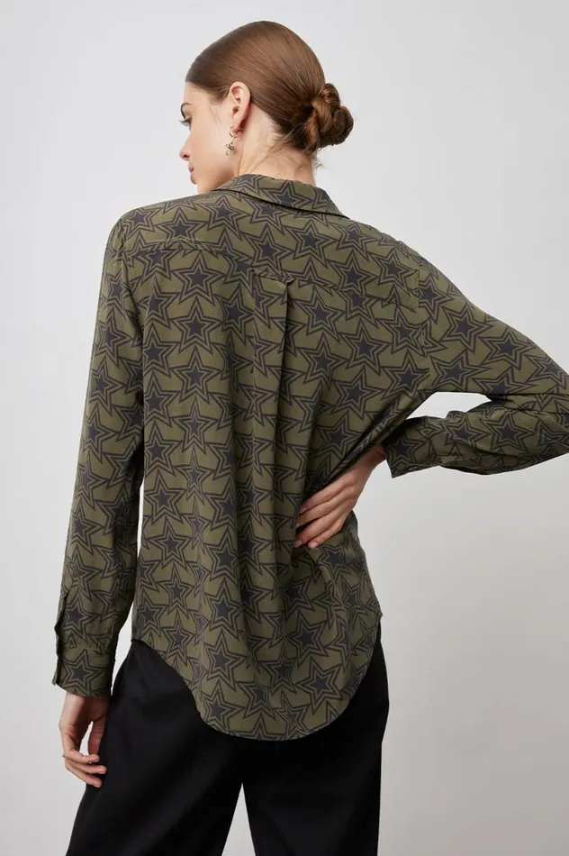 Rails Tops Women KATE SHIRT Olive Stargaze