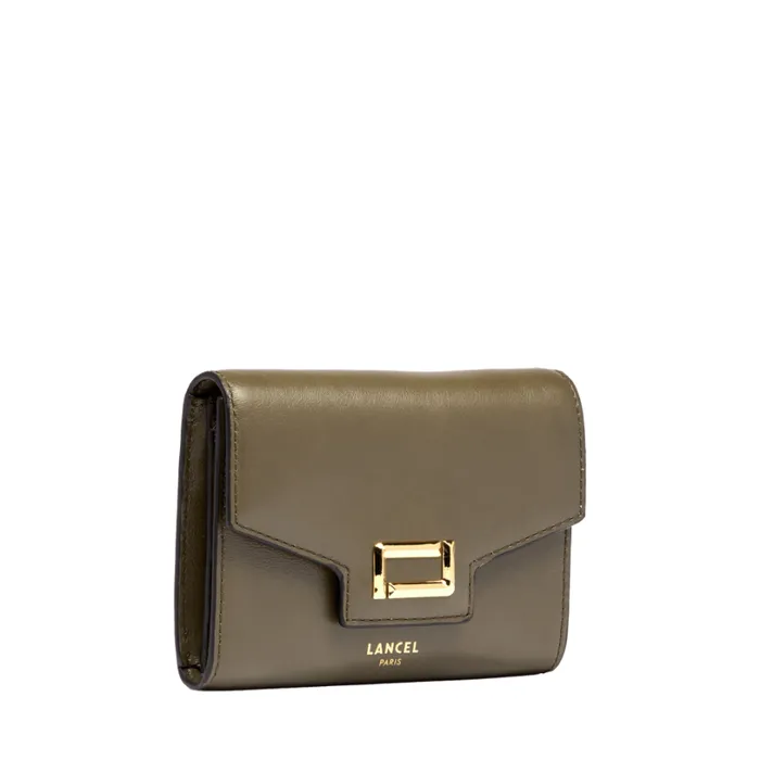 Rectangular Flap Compact Wallet Dark Khaki Women Lancel Wallet Rectangular Flap Compact Wallet Dark Khaki Women Lancel Wallet