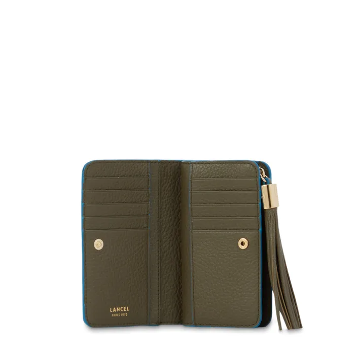 Rectangular Zip Compact Wallet Dark Kaki Women Lancel Wallet Rectangular Zip Compact Wallet Dark Kaki Women Lancel Wallet