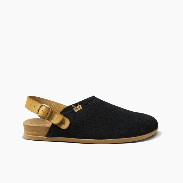 Reef Clogs Women Cushion Sage Suede Black