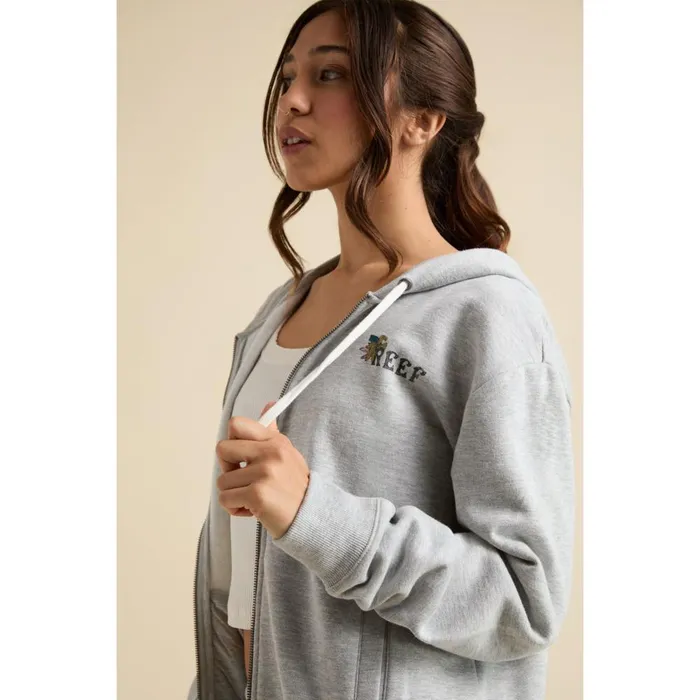 Reef Hoodies Sweaters and Jackets Women Brittany Fleece Full Zip Heather Grey Reef Hoodies Sweaters and Jackets Women Brittany Fleece Full Zip Heather Grey