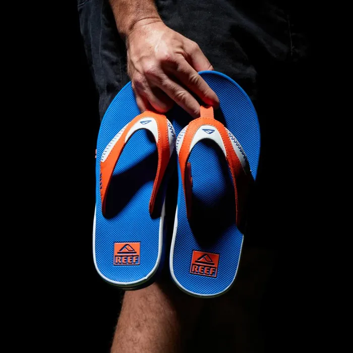Reef Sandals Men Fanning Pregame Orangeblue Reef Sandals Men Fanning Pregame Orangeblue