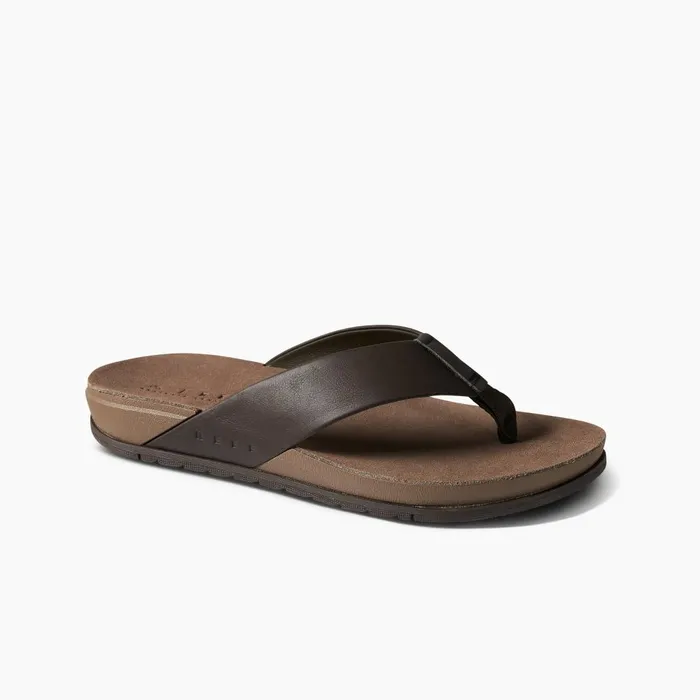 Reef Sandals Men Ojai Brown Leather Reef Sandals Men Ojai Brown Leather
