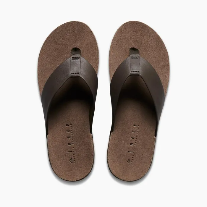 Reef Sandals Men Ojai Brown Leather Reef Sandals Men Ojai Brown Leather