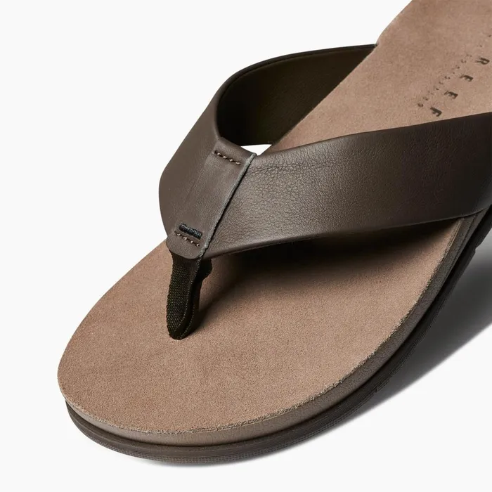 Reef Sandals Men Ojai Brown Leather Reef Sandals Men Ojai Brown Leather
