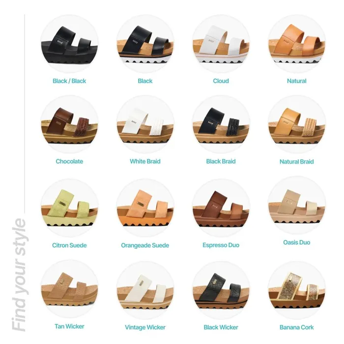 Reef Slides Women Cushion Vista Hi Natural