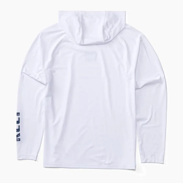 Reef Surf Shirts and UPF Apparel Men Wellie Long Sleeve Hooded Surf Shirt Upf 50 Bright White