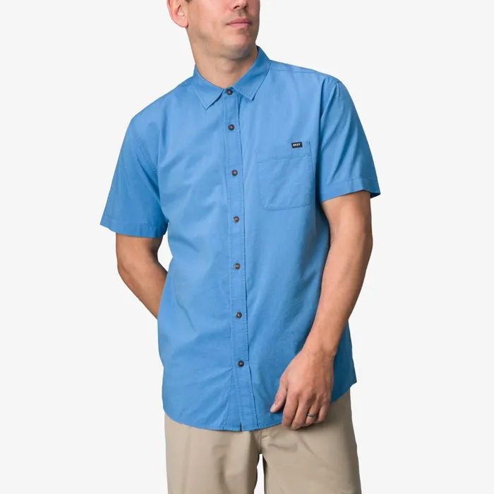 Reef TShirts and Shirts Men Collins Short Sleeve Shirt Parisian Blue