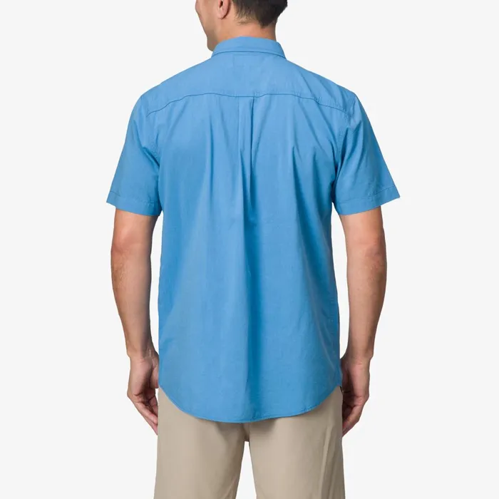 Reef TShirts and Shirts Men Collins Short Sleeve Shirt Parisian Blue Reef TShirts and Shirts Men Collins Short Sleeve Shirt Parisian Blue