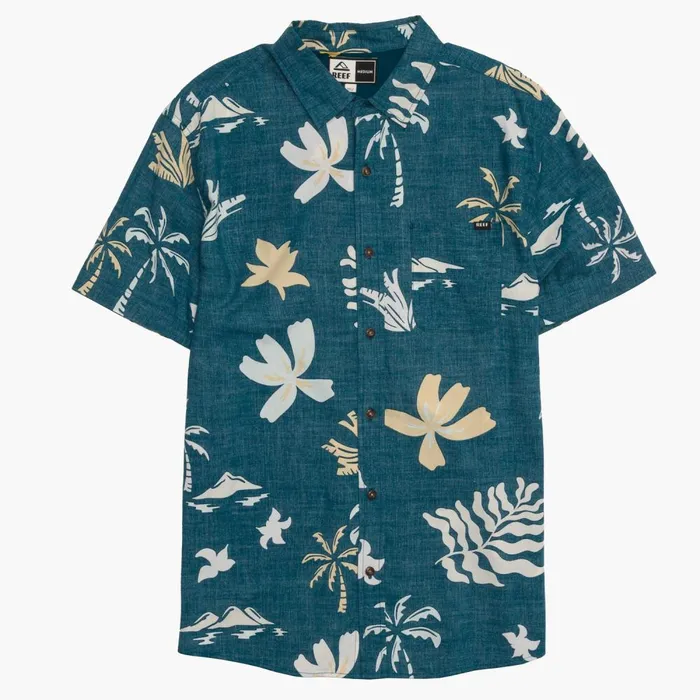 Reef TShirts and Shirts Men Watson Short Sleeve Shirt Legion Blue