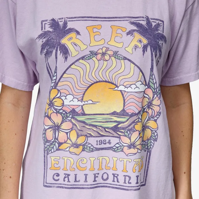 Reef TShirts Tanks and Dresses Women Boyfriend Tee Lavendar Frost