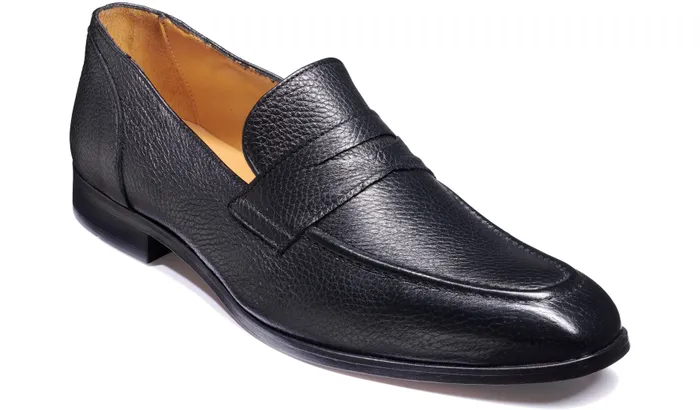 Romeo 8211 Black Deerskin Men Barker Shoes Mens Loafers