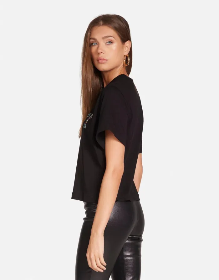 Rue Crystal Optimist Black Women039s Lauren Moshi Short Sleeve