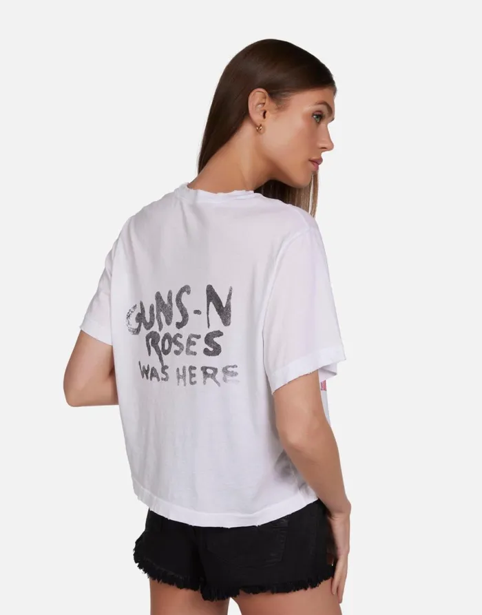 Rue Guns N039 Roses Skull Milk Women039s Lauren Moshi Short Sleeve