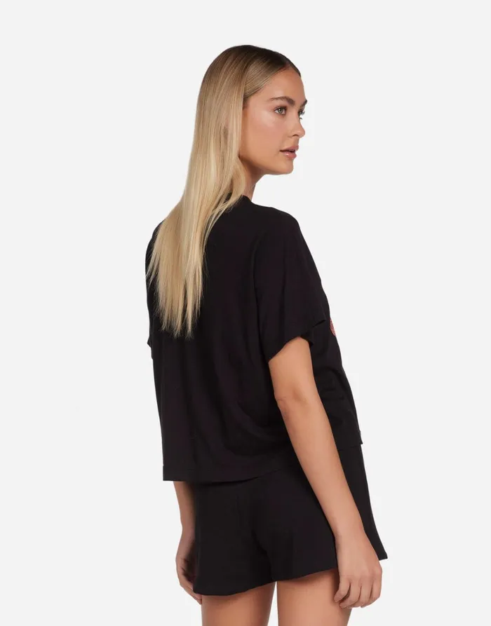 Rue Peace Roses Black Women039s Lauren Moshi Short Sleeve