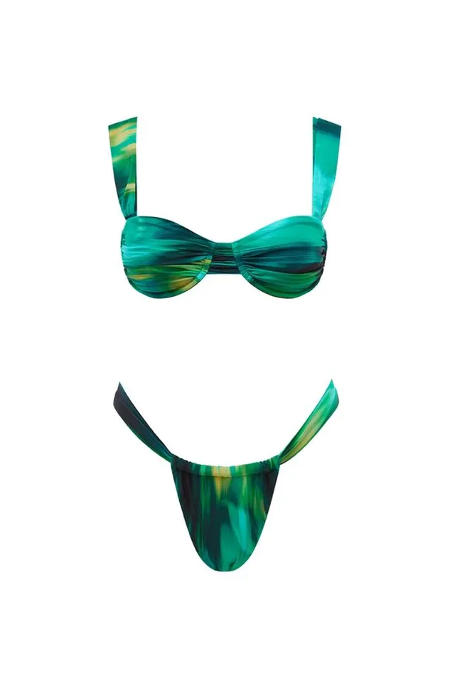Runaway The Label All Swim Shop TROPEZ TOP 8211 CABANA PRINT
