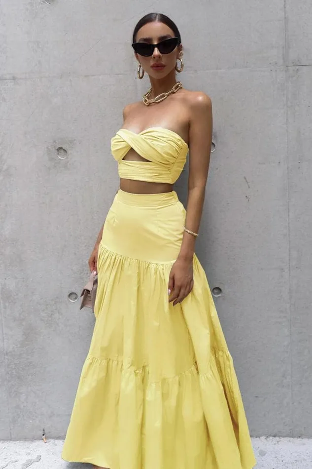 Runaway The Label Crops Shop Ayla Top 8211 Lemon