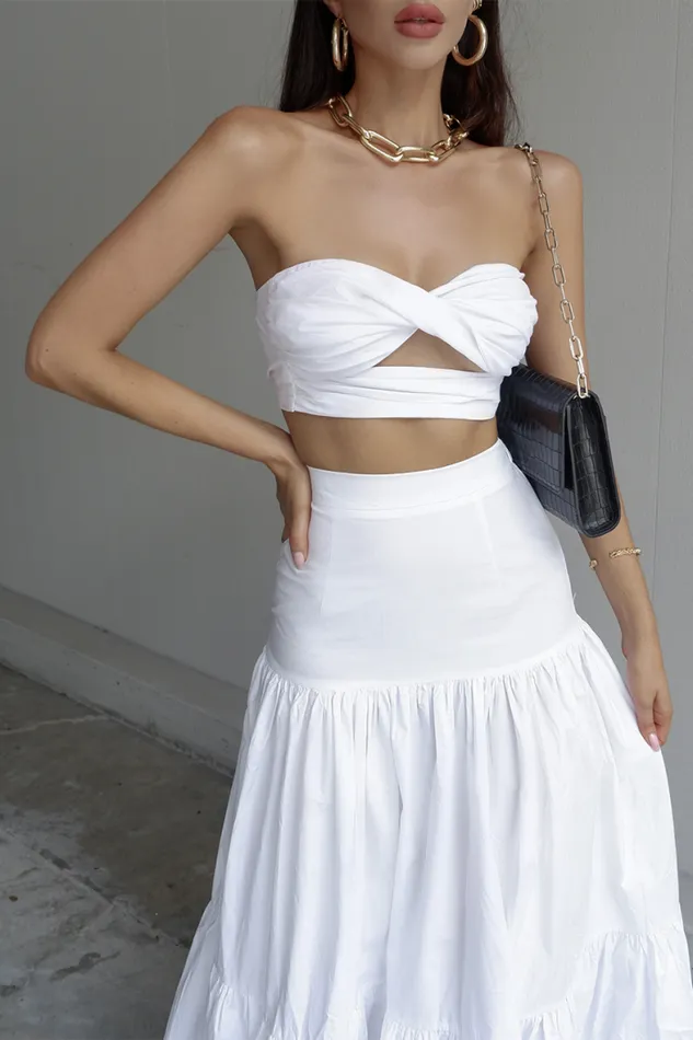 Runaway The Label Crops Shop Ayla Top 8211 White