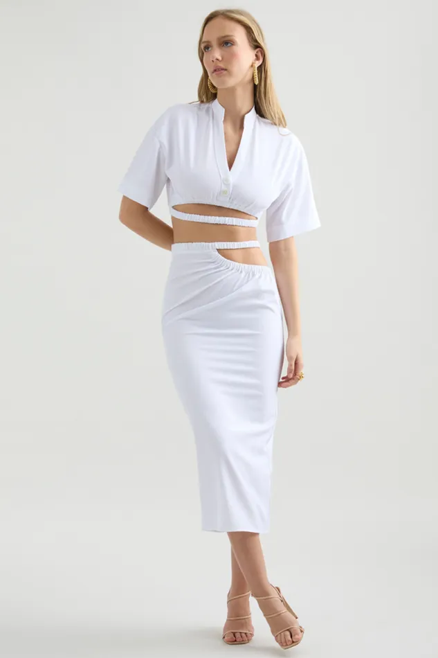 Runaway The Label Crops Shop Palais Cropped Shirt 8211 White