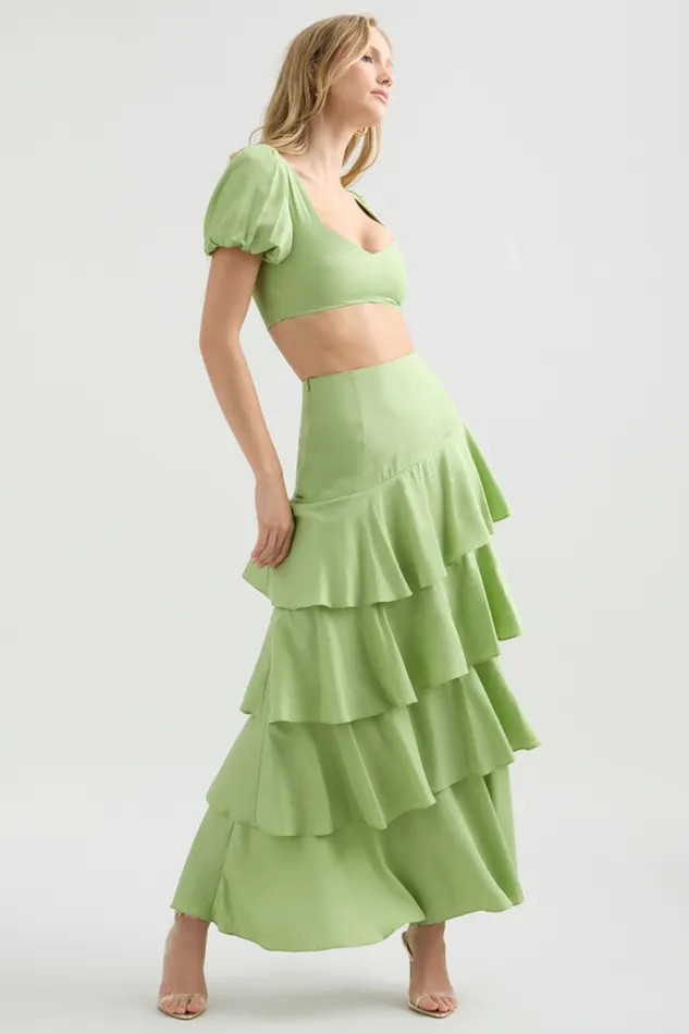 Runaway The Label Crops Shop Priya Top 8211 Matcha