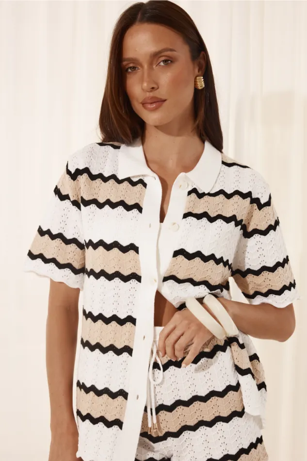 Runaway The Label KNITWEAR Shop CAPRICE TOP 8211 SAND COMBO