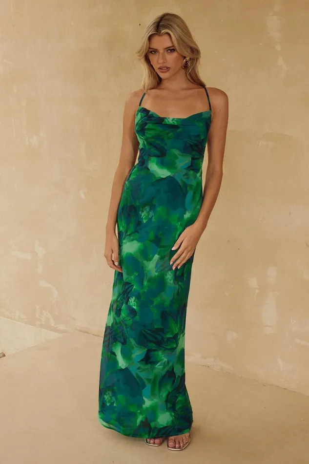 Runaway The Label Maxi Shop BENITO MAXI DRESS 8211 CALISTA GREEN