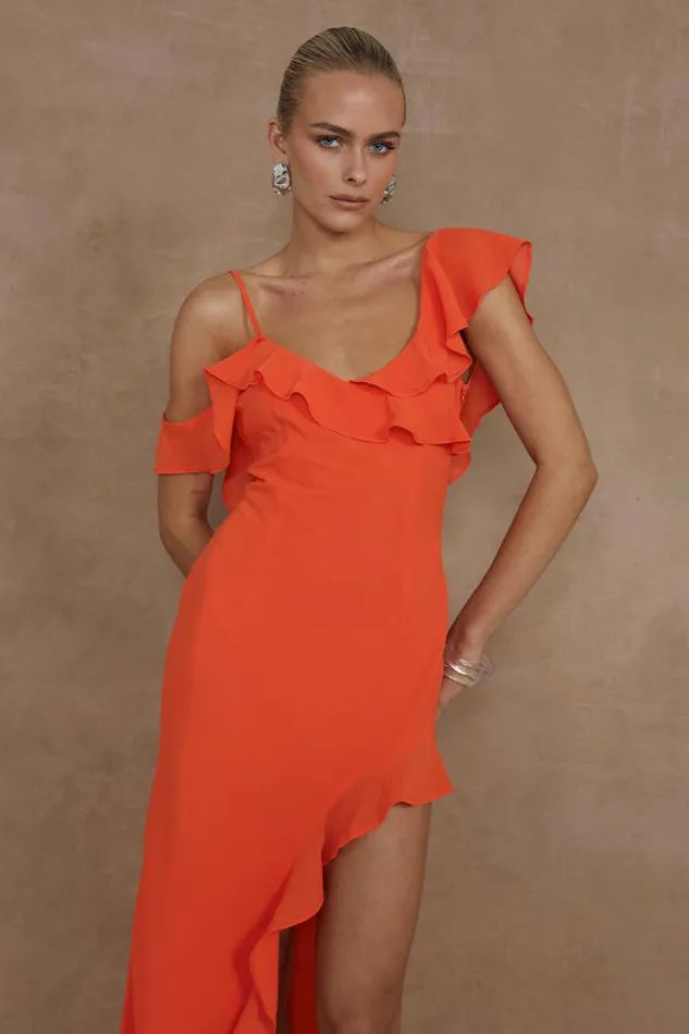 Runaway The Label Maxi Shop DALIA MAXI DRESS 8211 TANGERINE