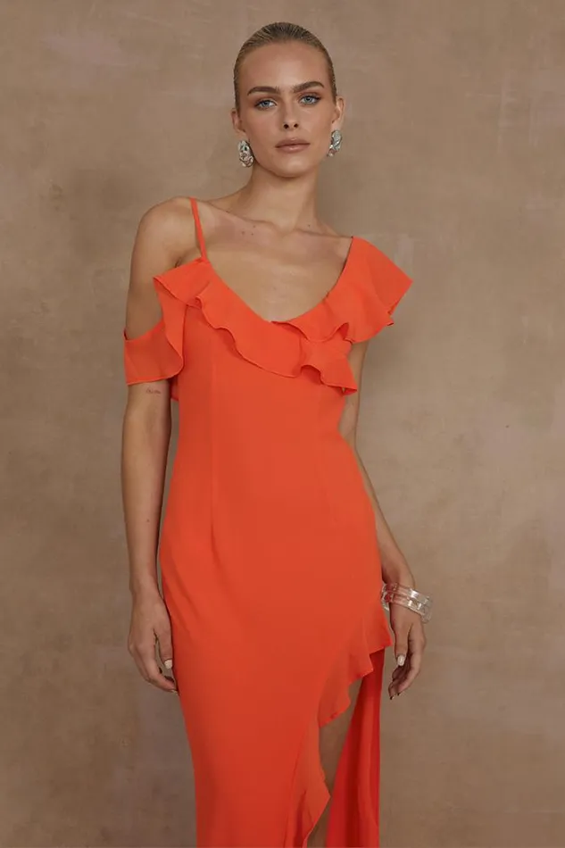 Runaway The Label Maxi Shop DALIA MAXI DRESS 8211 TANGERINE