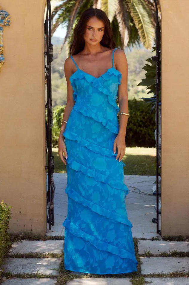 Runaway The Label Maxi Shop MANDEVILLA MAXI DRESS 8211 AQUA