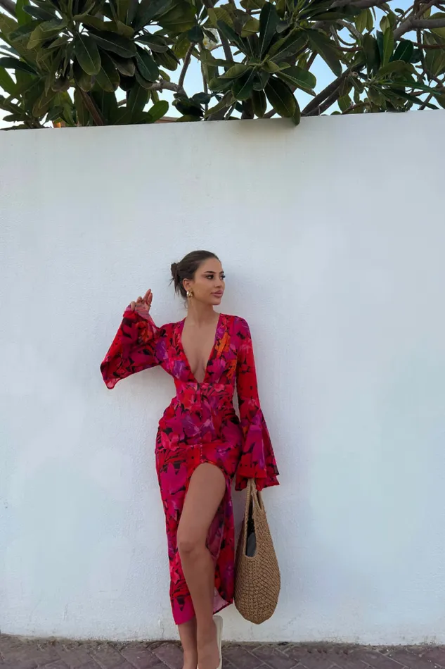 Runaway The Label Maxi Shop ROMELLY DRESS 8211 PINK FLORAL
