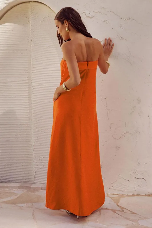 Runaway The Label Maxi Shop SAPHIRA MAXI DRESS 8211 ORANGE
