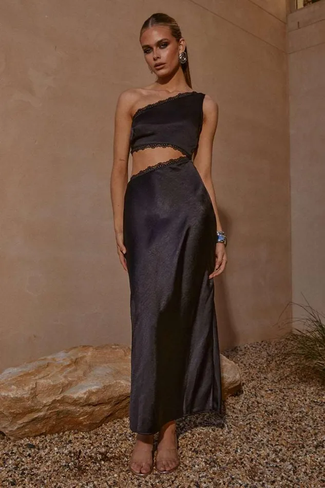 Runaway The Label Midi Shop ALTA LONG MIDI DRESS 8211 BLACK