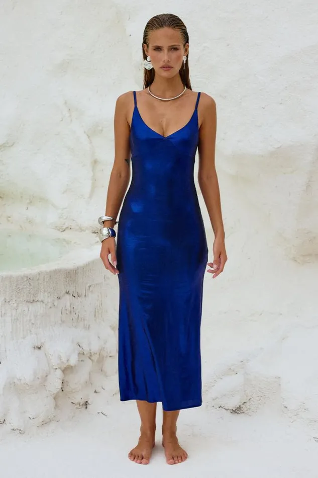 Runaway The Label Midi Shop HALO LONG MIDI DRESS 8211 AZURE