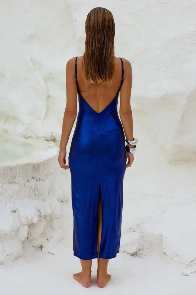 Runaway The Label Midi Shop HALO LONG MIDI DRESS 8211 AZURE