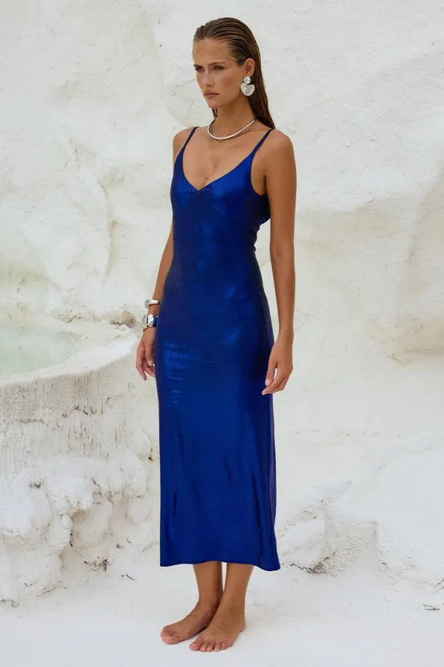 Runaway The Label Midi Shop HALO LONG MIDI DRESS 8211 AZURE