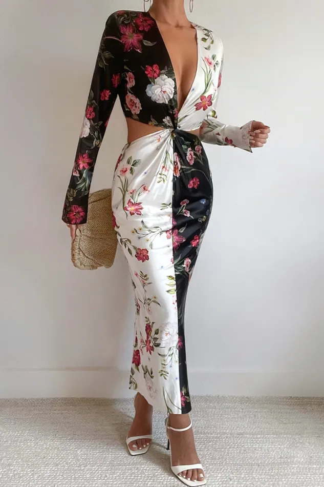 Runaway The Label Midi Shop JACI MIDI DRESS 8211 WHITEBLACK