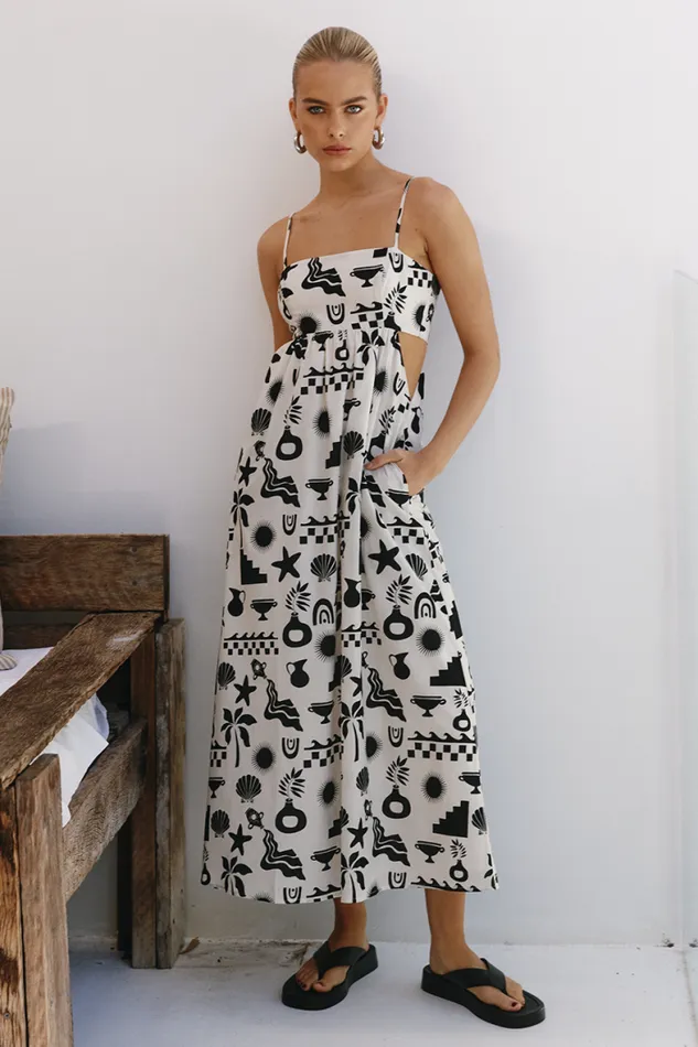 Runaway The Label Midi Shop NAMMOS MIDI DRESS 8211 SANDBLACK